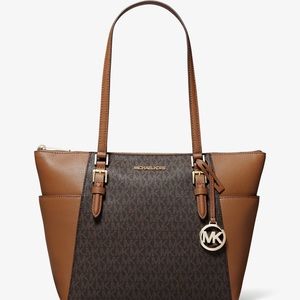 Michael Kors Large Saffiano Leather Top-Zip Tote